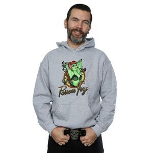 DC Comics Mens DC Bombshells Poison Ivy Badge Hoodie / Heather Grey
